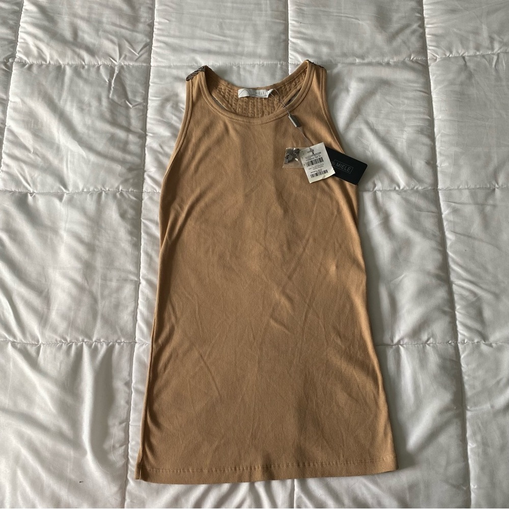 Carlos Miele Carmel Embellished Racerback Sleeveless Top